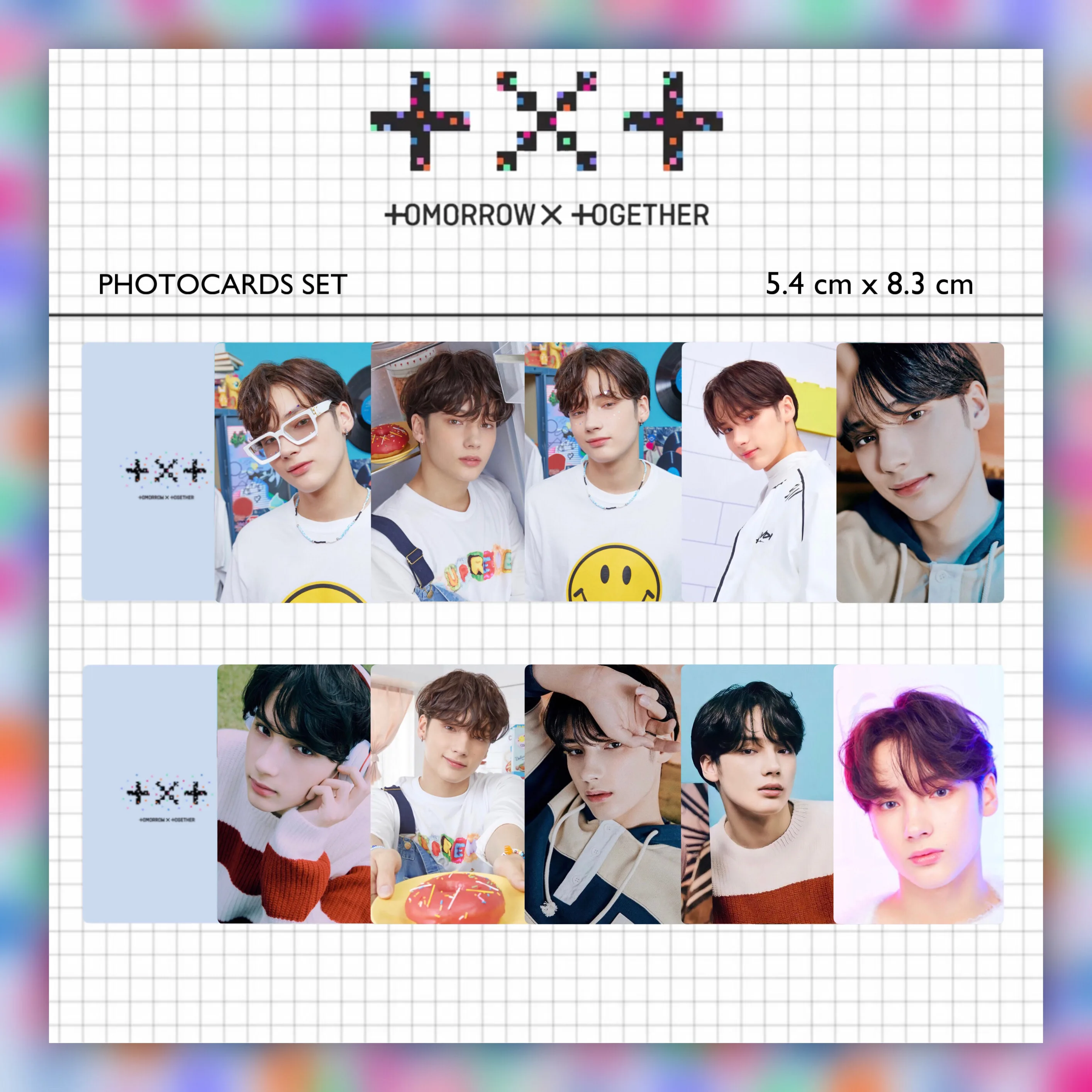 10 шт/комплект Карты Tomorrow x Together TXT двусторонние для коллекции |