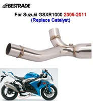 replace catalyst pipe for suzuki gsxr1000 2009 2011 motorcycle exhaust pipe middle mid connector pipe stainless steel slip on