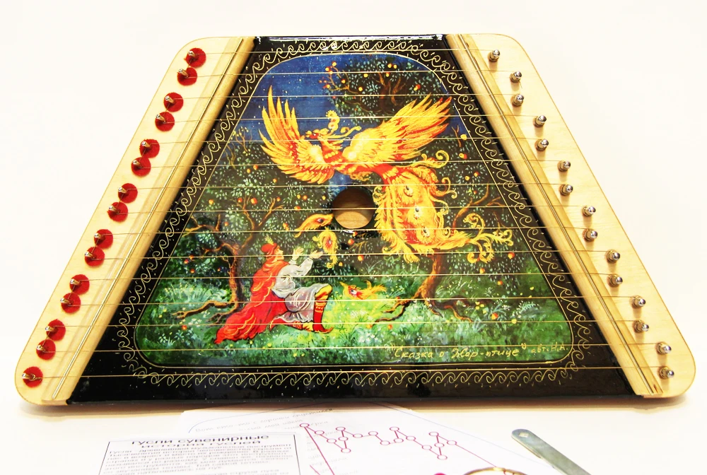 Musical instrument gusli souvenir muses. Card media spare string | Дом и сад