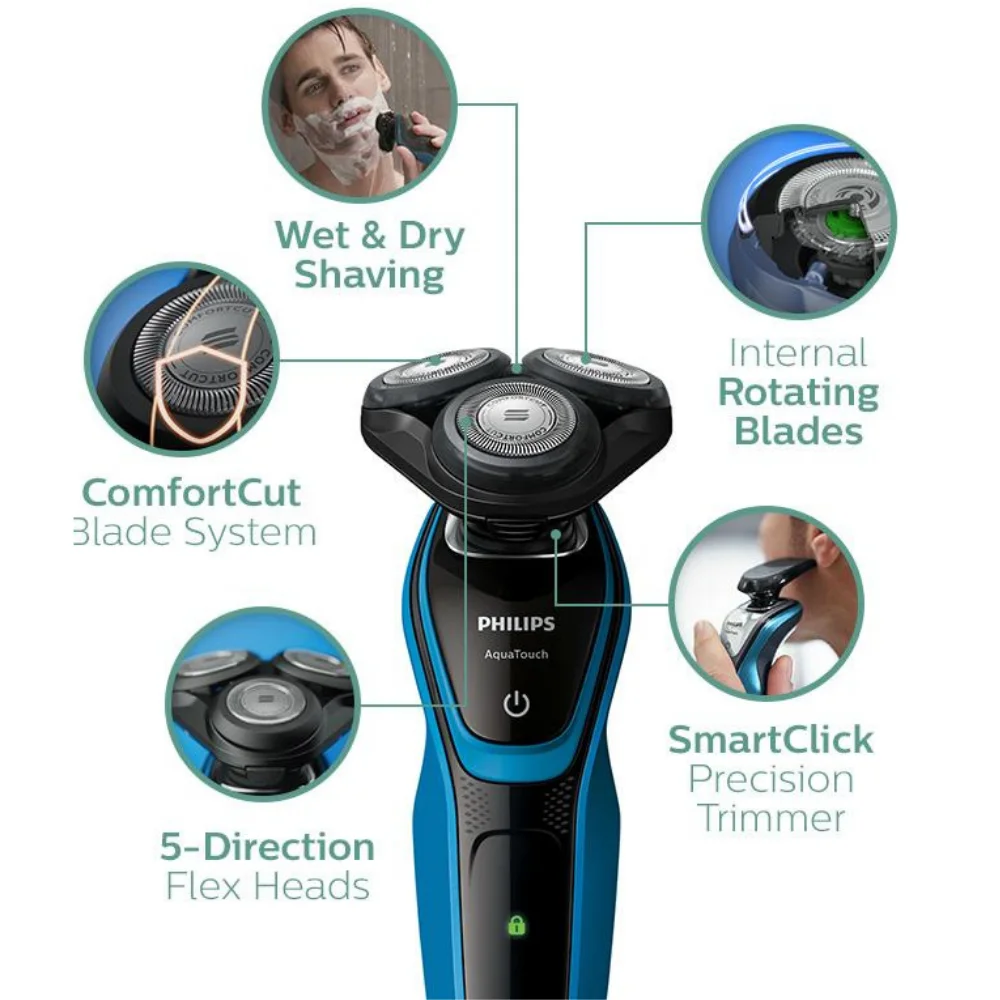 электробритва Philips AquaTouch S5050 бритва машинка для стрижки триммер мужчин
