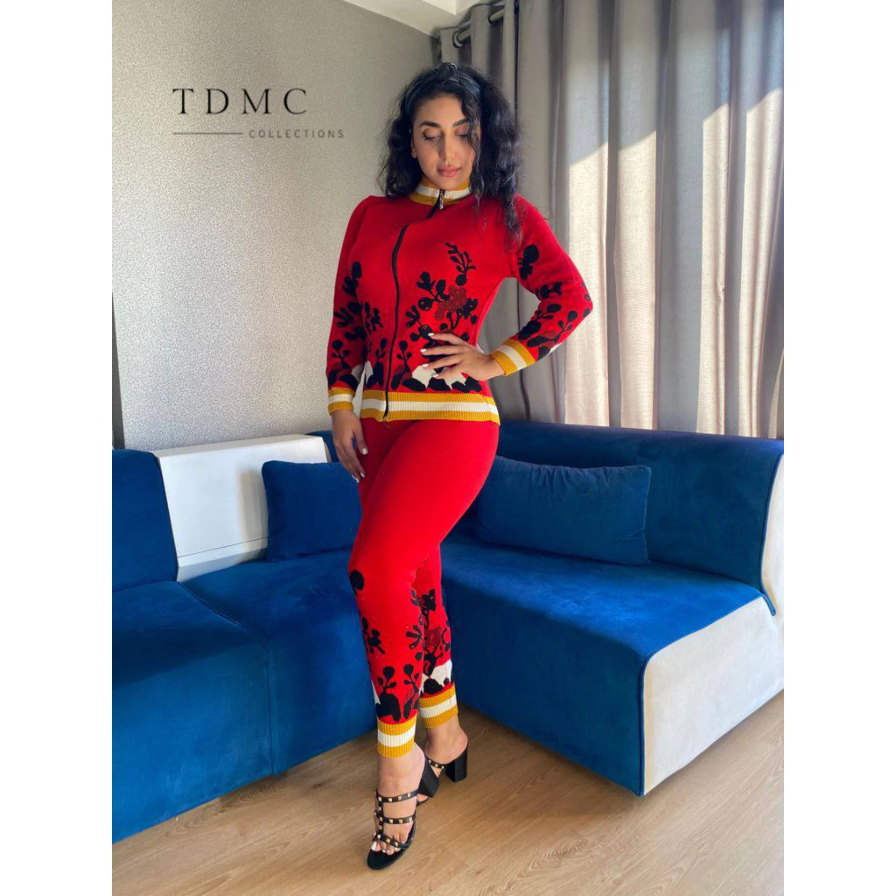 

Комплект из двух предметов с цветочным узором брюки зима осень 2021 модные женские стильные повседневные