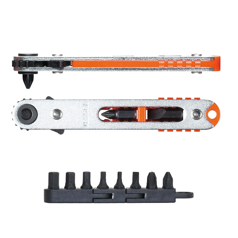 Low-Profile Flat Plate Ratchet Screwdriver Set 1/4 Inch Hex Shank Japan Tools No.TD74-79