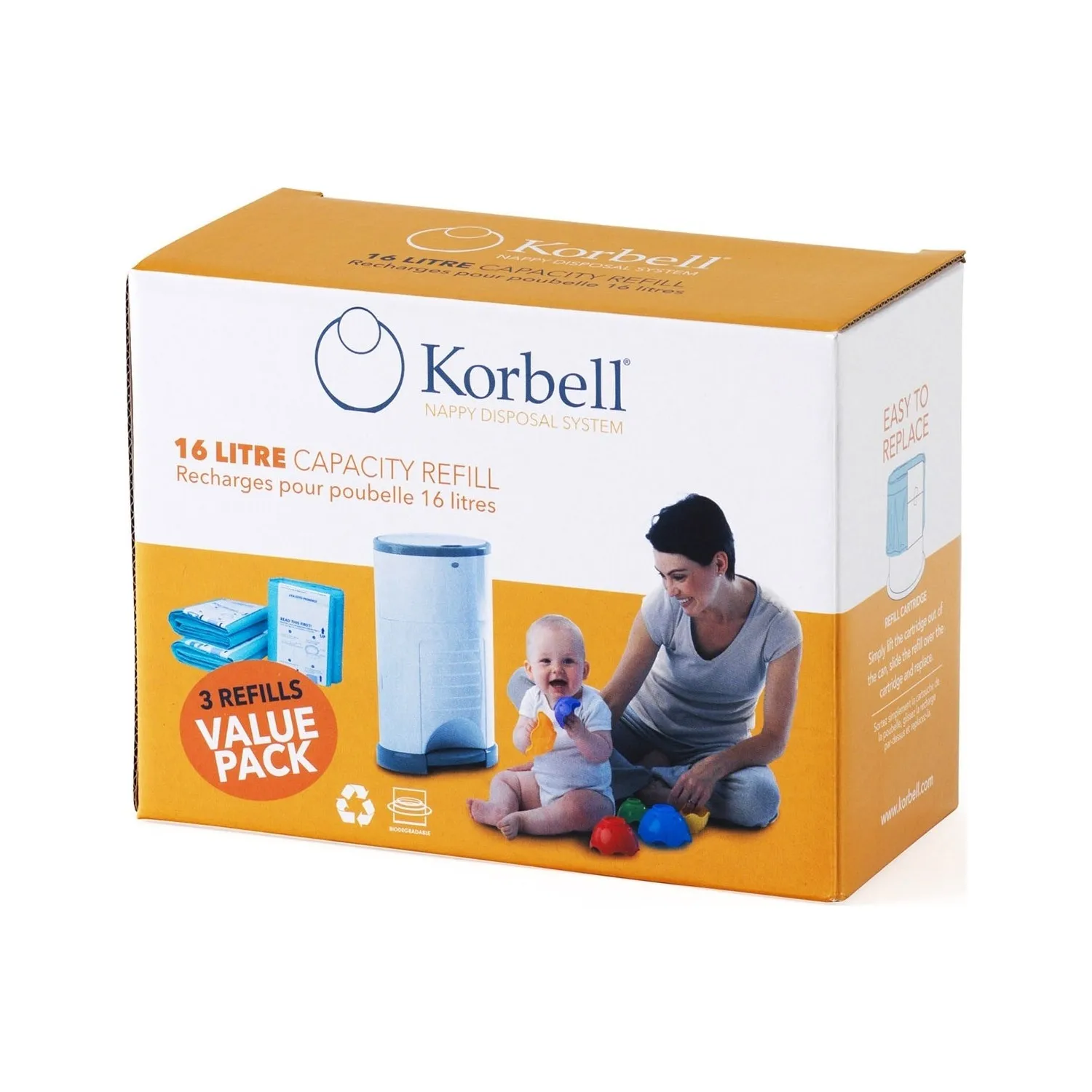 

Of the Korbell 1485 Dirty Diaper Capacity Garbage Bag For Babies