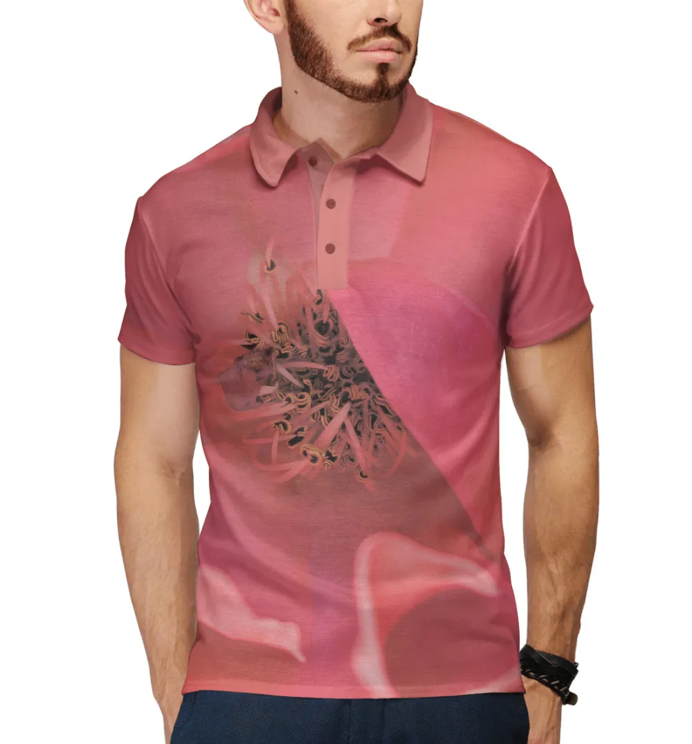 Мужское поло Розовая роза|Поло| |