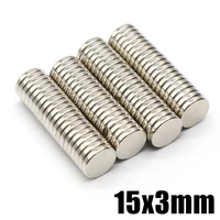 5102050 pcs 15x3 n35 ndfeb neodymium magnet 15mm x 3mm round super powerful strong permanent magnetic imanes disc 153