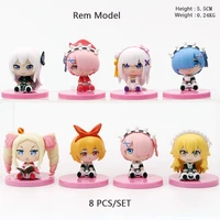 68pcsset relife in a different world from zero anime figure model kimono girl ram rem maid outfit toys car desk decor c89