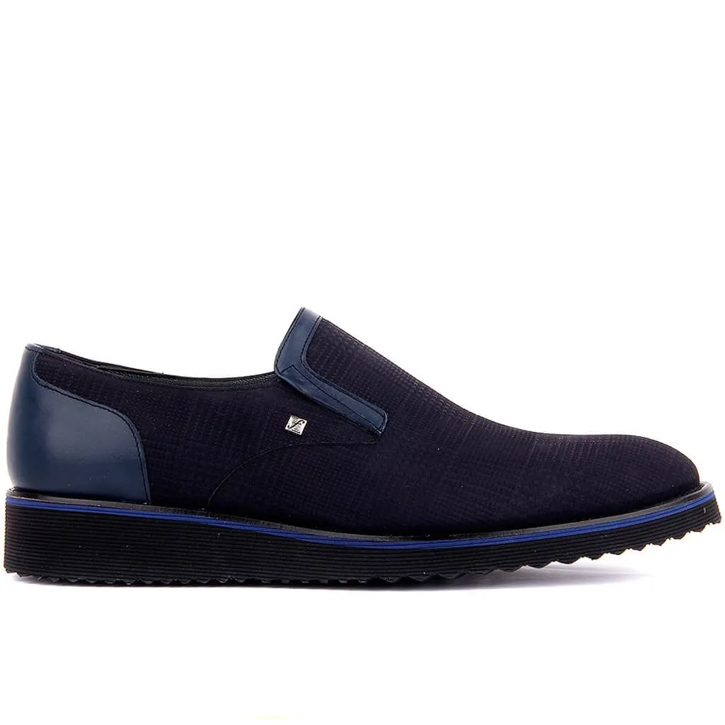 Мужские кожаные лоферы без застежки Fosco черные повседневные туфли из дышащей