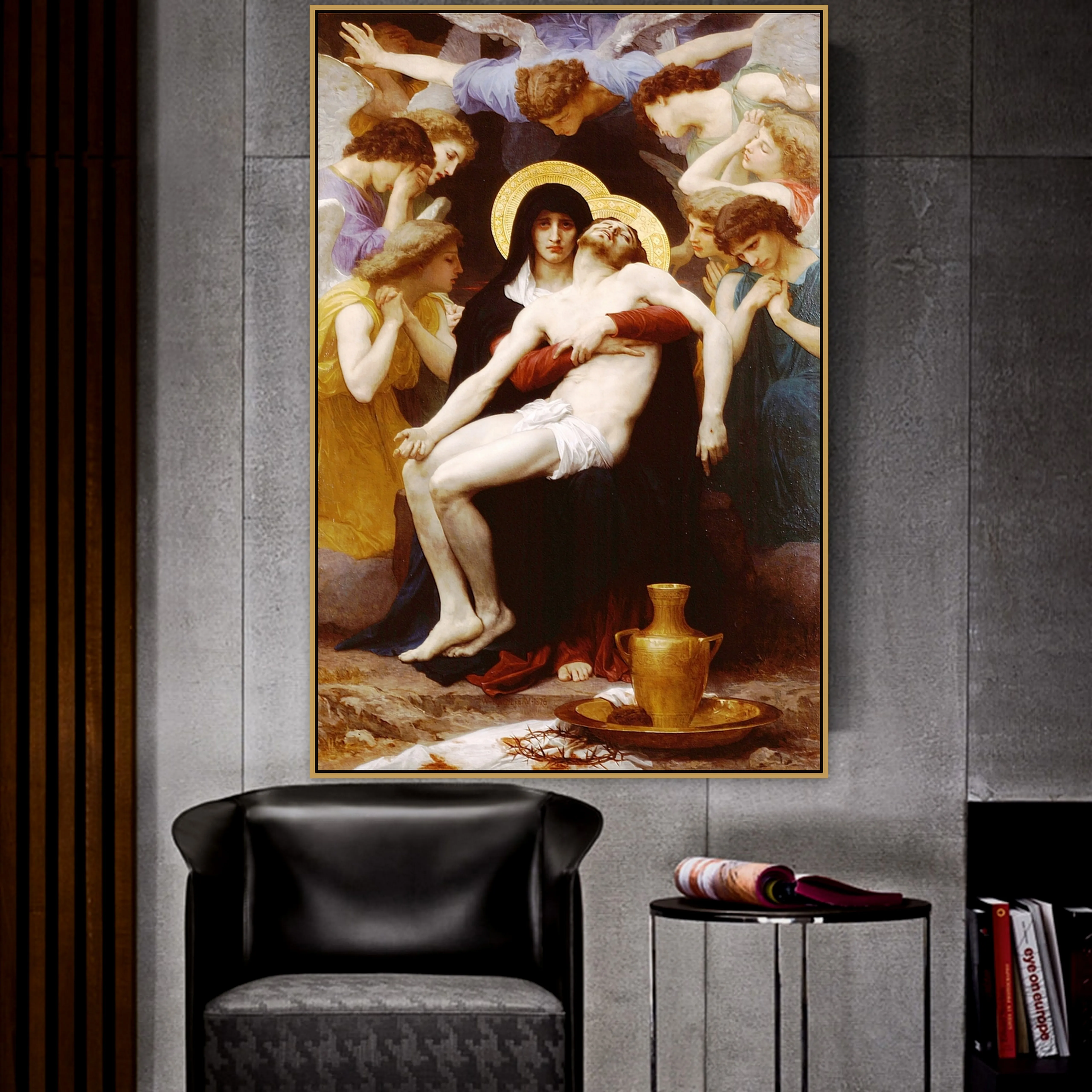 William Adolphe Bouguereau Old Famous Master Artist Pieta Canvas Painting Poster and Print for Living Room Decor Wall Art | Дом и сад