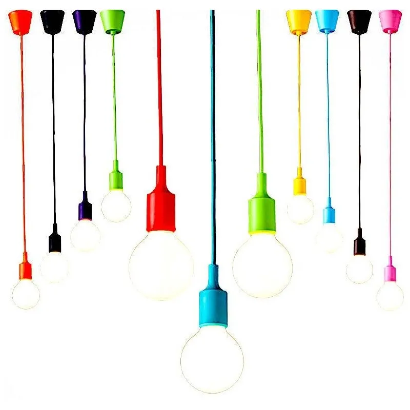 E27 патрон подвесной дверной потолочный светильник силиконовый холст|Настенные