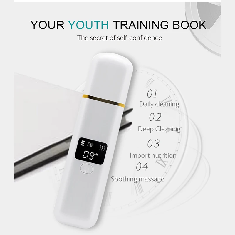 Ультразвуковой очищающий скруббер для лица Очищающий пор отшелушивающий крем