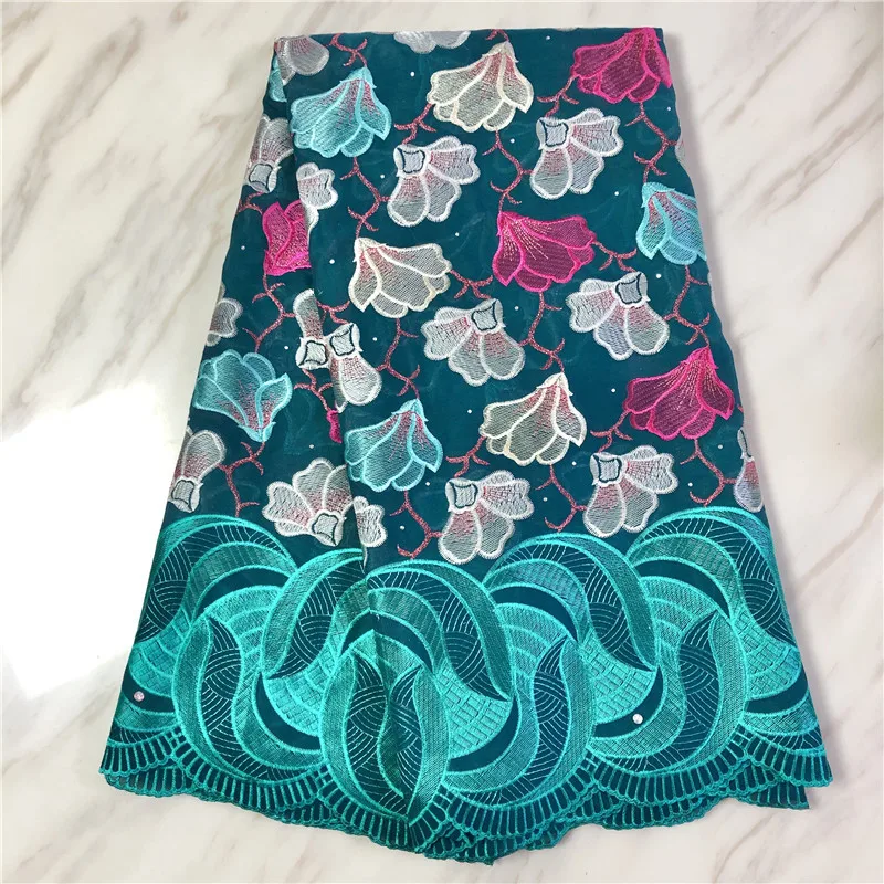 Африканская швейцарская хлопчатобумажная сухая кружевная ткань нигерийская