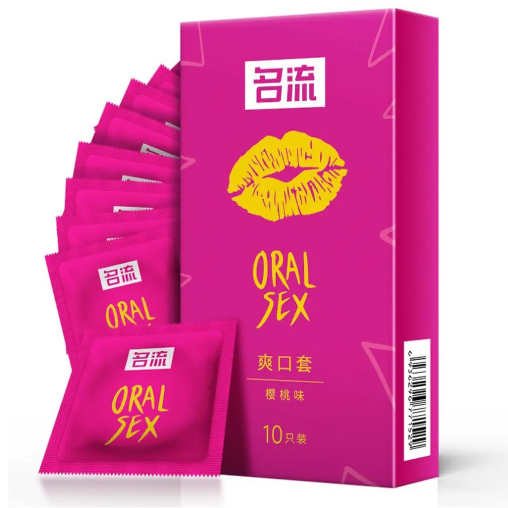 

MingLiu 10Pcs Oral Sex Condoms Cherry Flavor Latex Condones Penis Sleeve for Blow Job Preservativo Contraception Lick Dick Tool
