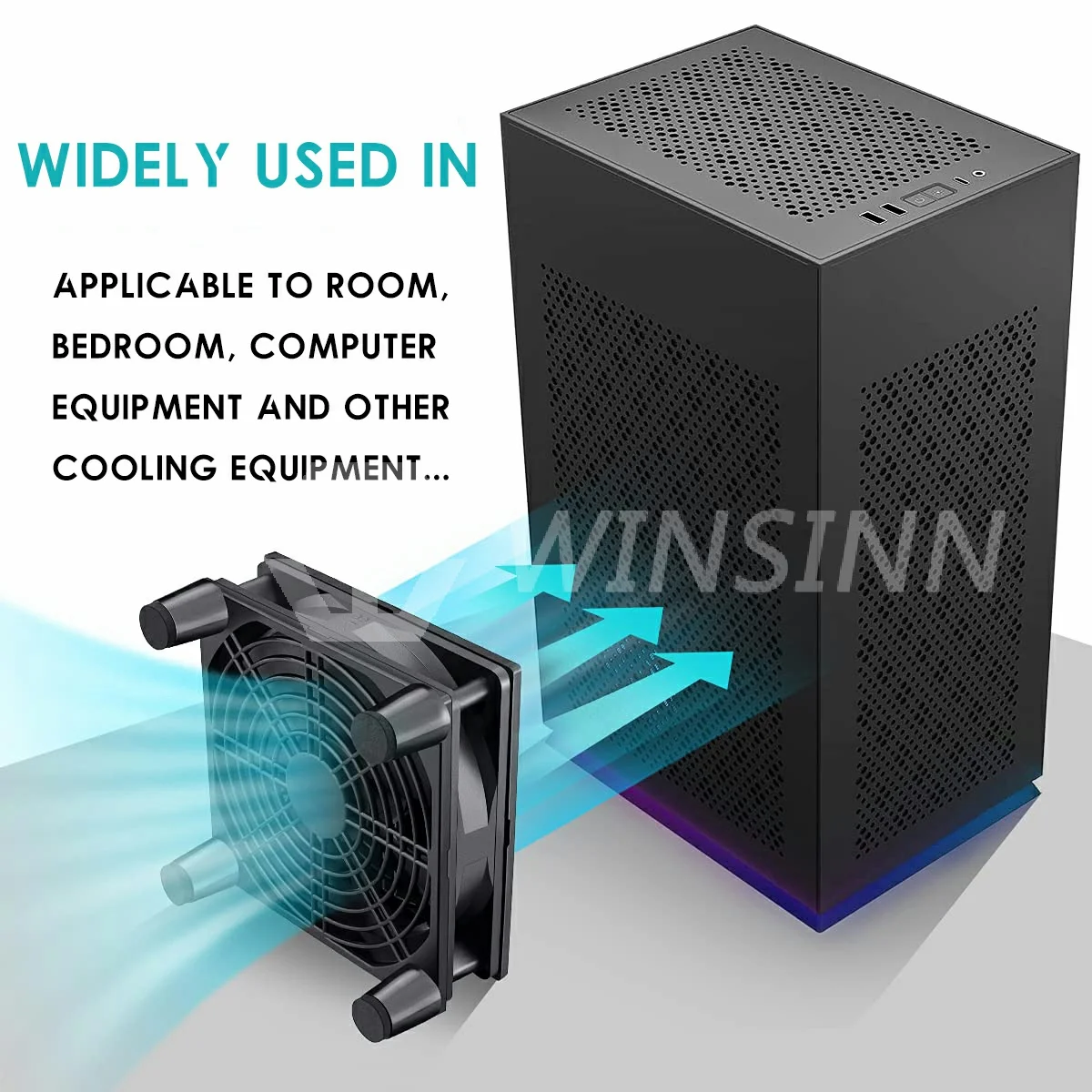 WINSINN Приемник winнаклейки DVR Xbox TV приставка маршрутизатор чехол вентилятор USB