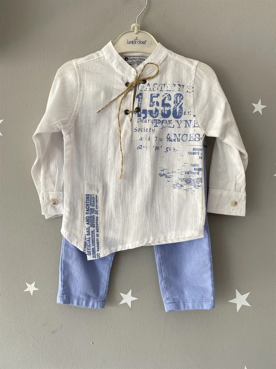 

Jaju Baby, комплект из рубашки и брюк с разрезом спереди, наряды для мальчиков