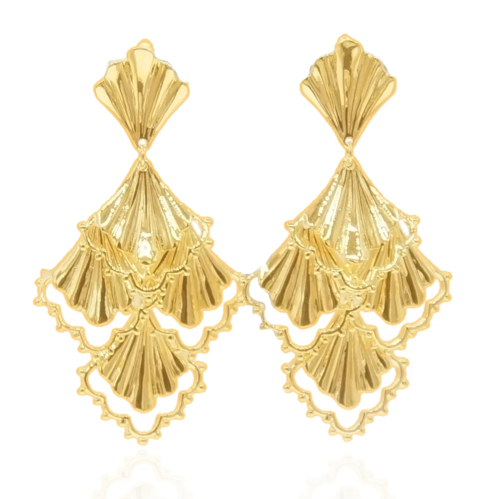 

Yulaili New Beautiful Romanian Gold Style Woman Fashion Pendant Earrings Wholesale