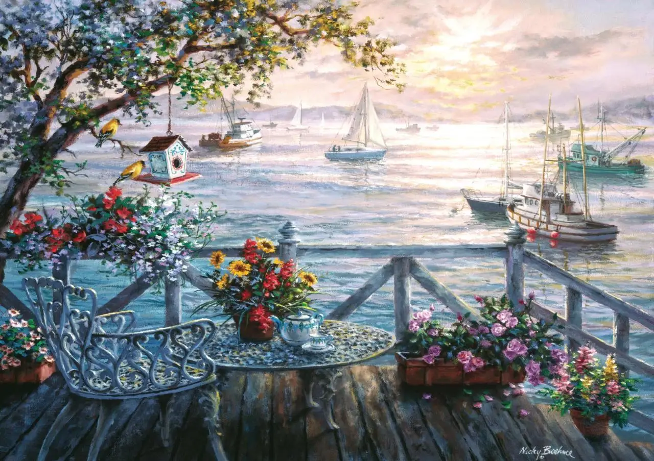 

Yappuz Beach Street 1000 Piece Jigsaw Puzzle fun toys gift wall decoration paintings for Adults Teenagers