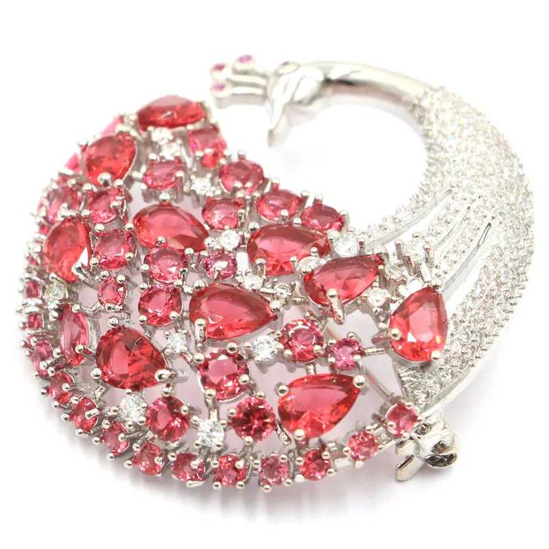 43x42 мм большой размер тяжелая форма павлина Розовая Малина родолит гранат