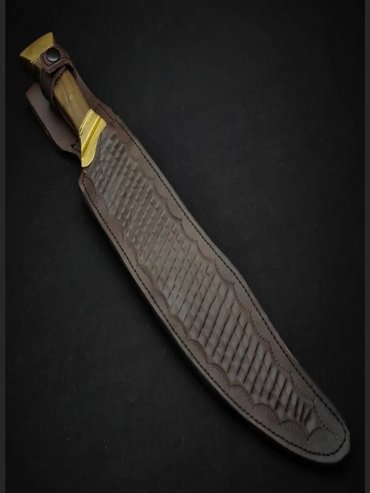 

Handmade tactical knives machete camping tools survival outdoor bushcraft sharp stainlees steel blade walnut handle kukri combat