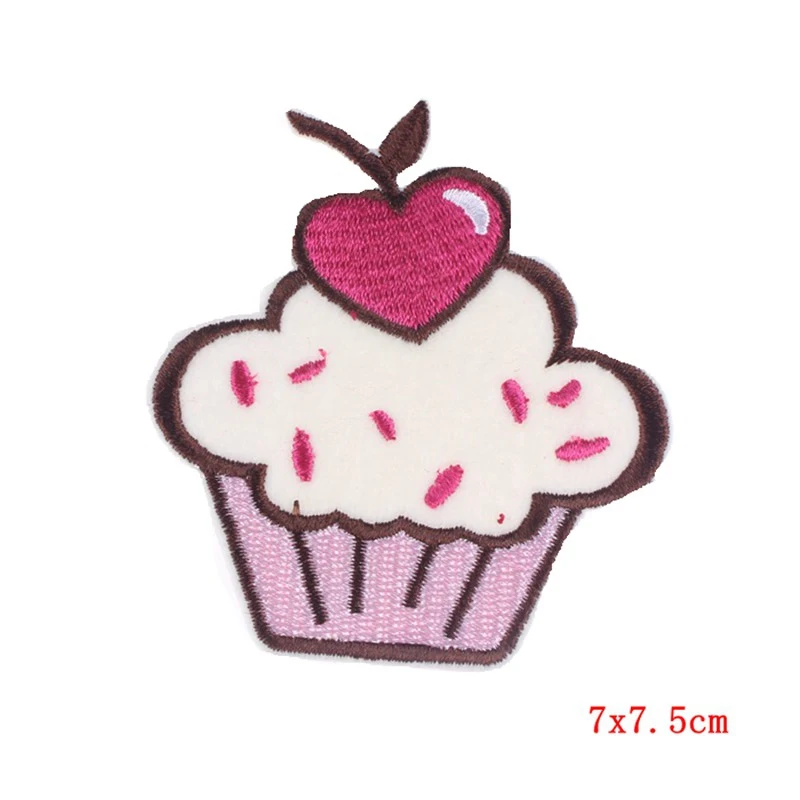 Мультяшные нашивки с арбузом и мороженым для одежды вышивкой утюгом аппликация