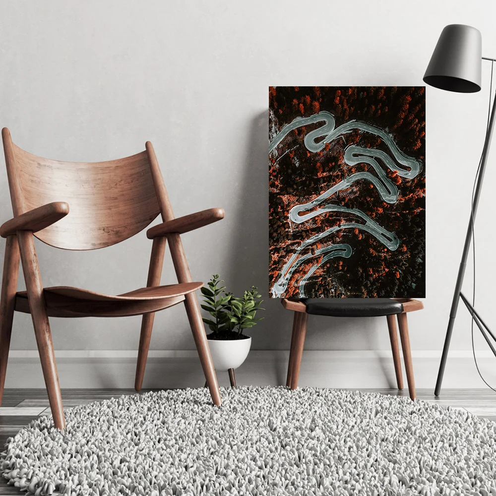 Большой размер картина маслом настенная живопись вид сверху художественная для