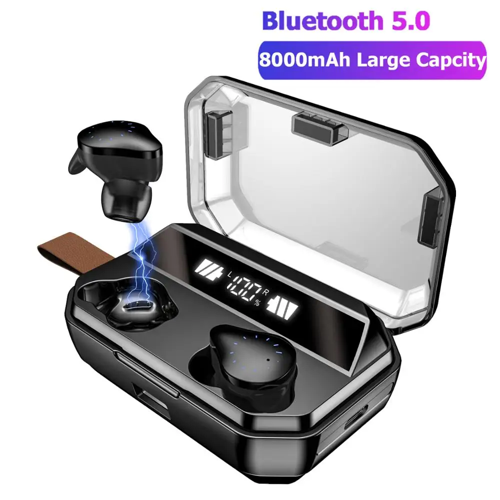 Беспроводные наушники KPHRTEK X12 TWS с дисплеем питания и кнопками управления Bluetooth 5 0