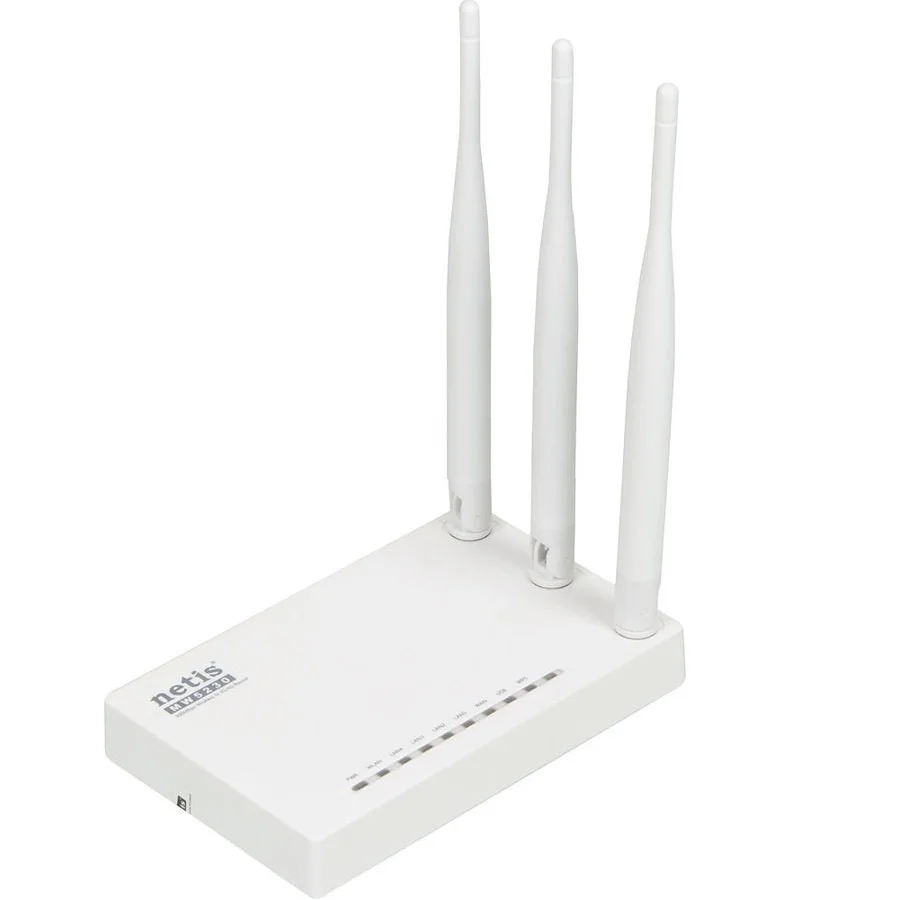 3G/4G MIMO антенна Kroks KAA15-1700/2700 (F-female) + модем Huawei e3372-320 +Wi-Fi роутер Netis 5230 пигтейлы CRC9-F