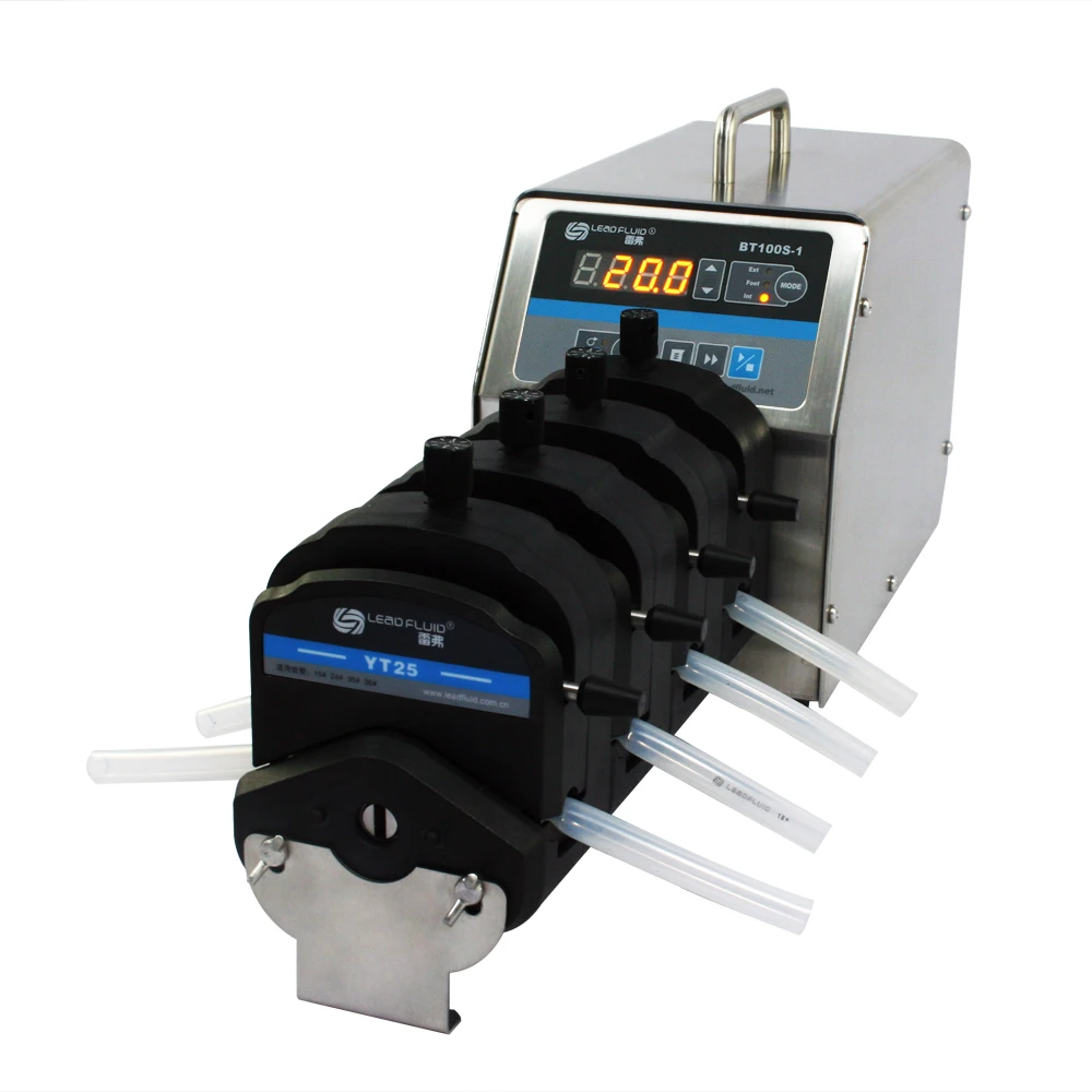 

BT100S-1 8xYZ15 Industrial Medical Lab Variable Speed Flow Dosing Peristaltic Pump Filling Dispenser 0.006-420ml/min