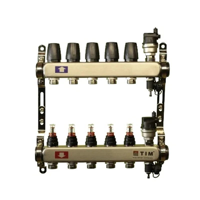 Коллекторная группа для теплого пола с расходомерами 1&quot (дюйм) от 2-12 ходов 3/4&quot