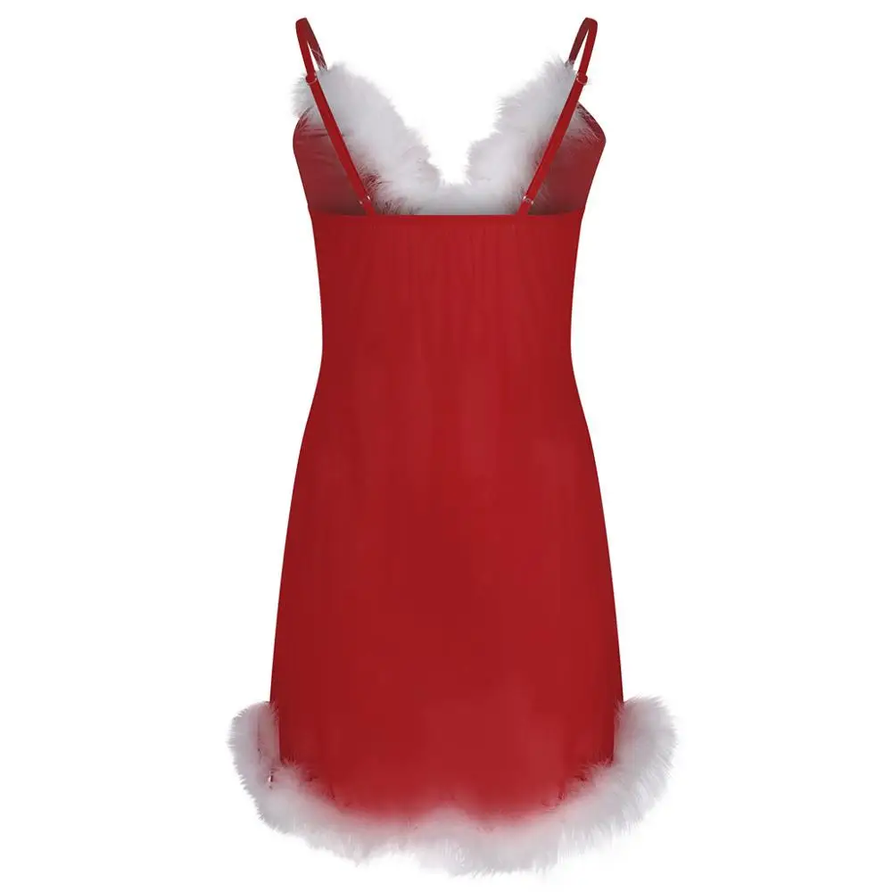 

2019 Christmas Lace Lingerie For Women Sexy Underwear Nightdress Erotic Sleepwear Porno Babydoll Exotic Nightwear Langerie Mujer