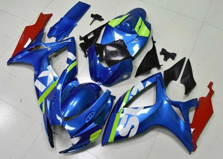 

4Gifts New ABS Motorcycle Fairings kit Fit For Suzuki GSX-R 600 750 k6 k7 GSXR 2006 2007 06 07 Bodywork set Red Blue