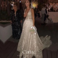 cathy glitter sequin a line evening dresses crystals prom gown custom prom dresses vestidos de fiesta