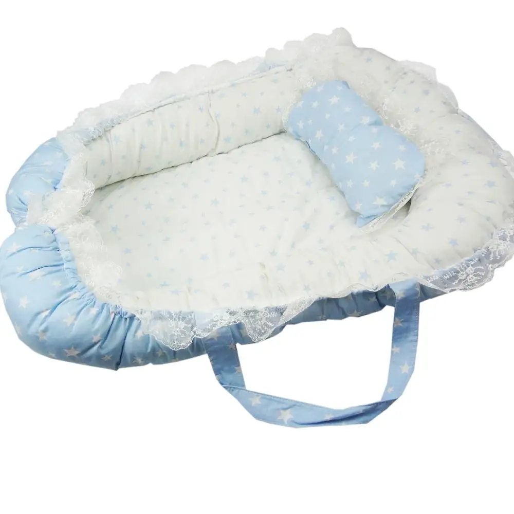 Детская кровать-гнездо переносная съемная и моющаяся кроватка для путешествий