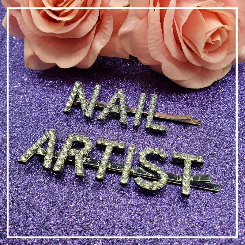 Новое поступление 2 шт./компл. заколки для волос с надписью аксессуары