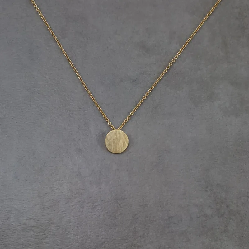 TrendyTag круглые диски матовый цвет карма ожерелье штабелирование эстетика для