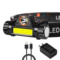 super bright xpecob headlamp ip65 waterproof headlight with built in 18650 battery usb rechargeable 2 modes led head lamp torch