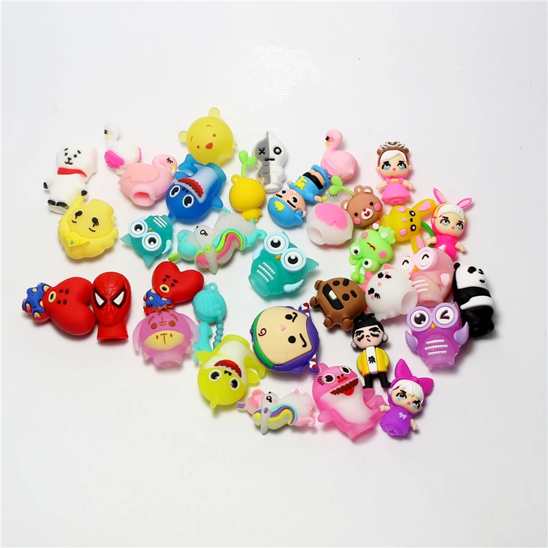 

10/15 PCS/SET Cartoon Anime 3D Environmentally Friendly PVC Children's Scenes Toy Pen Cap Desk Decorations Gifts C101