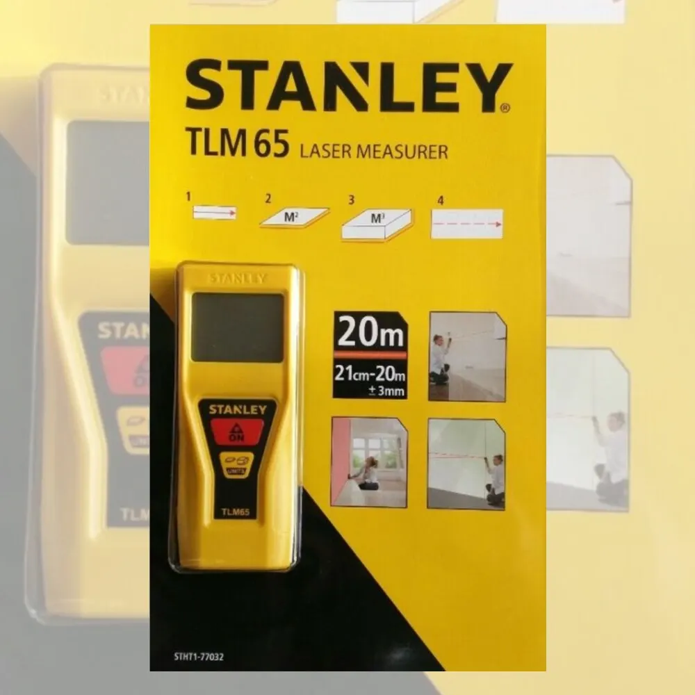 

Лазерный измеритель Stanley (20 м-TLM65), измерение лазера 20 метров, желтый