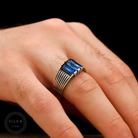 silva 925 sterling silver ring for men zircon stone s925 silver fashion jewelry gift mens rings all sizes