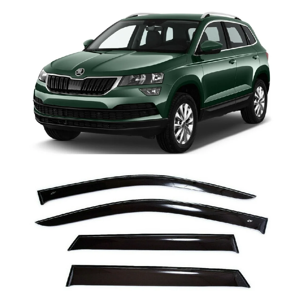 Дефлекторы окон Cobra Tuning S22620 на авто Skoda Karoq 1 l 5 door 2017 н.в. 4 шт./комп. ветровики от