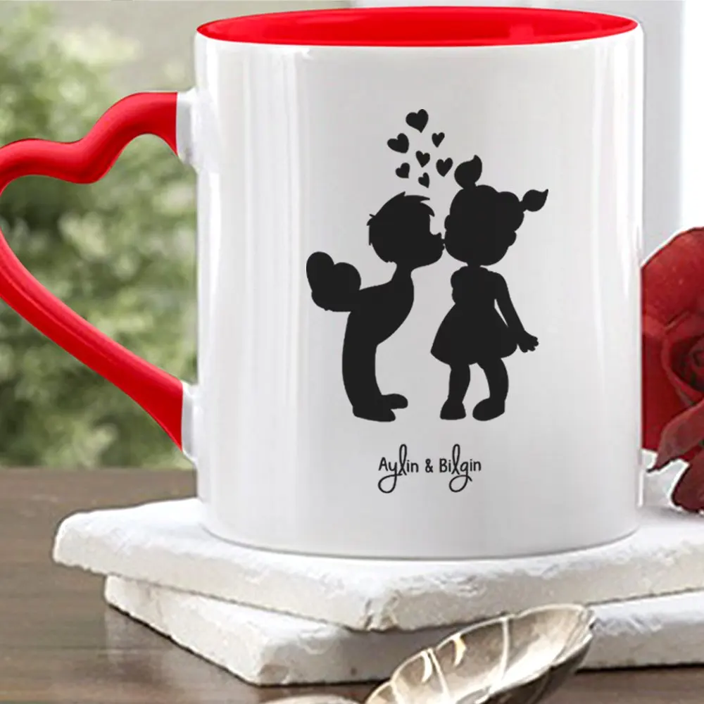 

Personalized Red Heart Mug Cup (Valentine's Day Temalı-35)