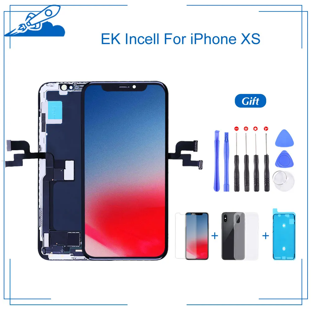 Best Quality EK Incell For iPhone XS LCD Display 3D Touch Screen Digitizer Replacement Assembly Parts  With Gift