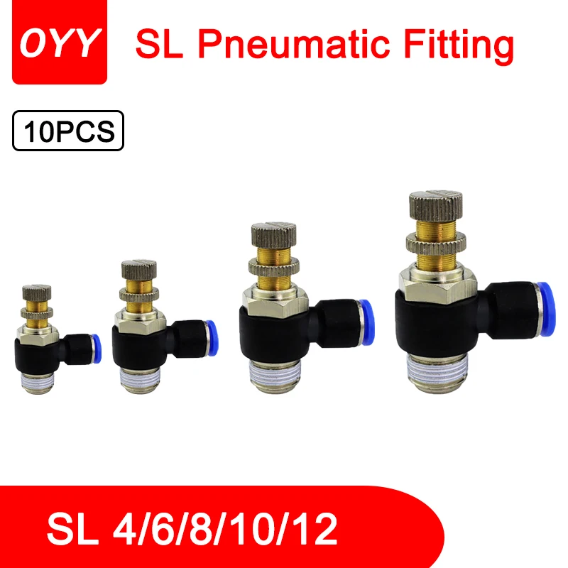 10 шт. SL4 M5/SL6 M5/SL4 02/SL6 02 быстрый разъем Давление регулятор дроссельной заслонки