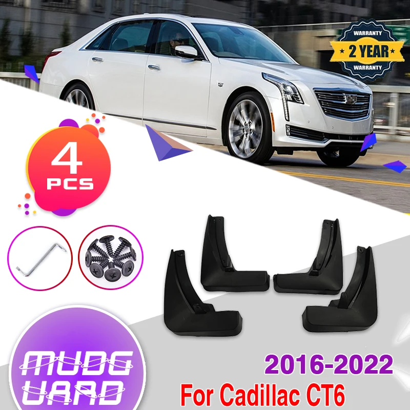 

Mudflap Mudguard For Cadillac CT6 2016~2020 Mudflap 4 PCS Flaps Front Rear Mud Splash Guards Auto Parts Wheel Car Accessories