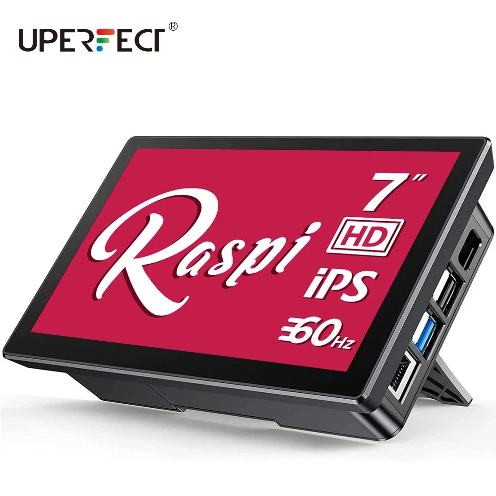 

7-дюймовый сенсорный экран Raspberry Pi 4 от UPERFECT, портативный монитор Rasberry 3, дисплей Raspberry Pi 2 Zero, 1024x600, 60 Гц, сенсорный экран Raspberry berri