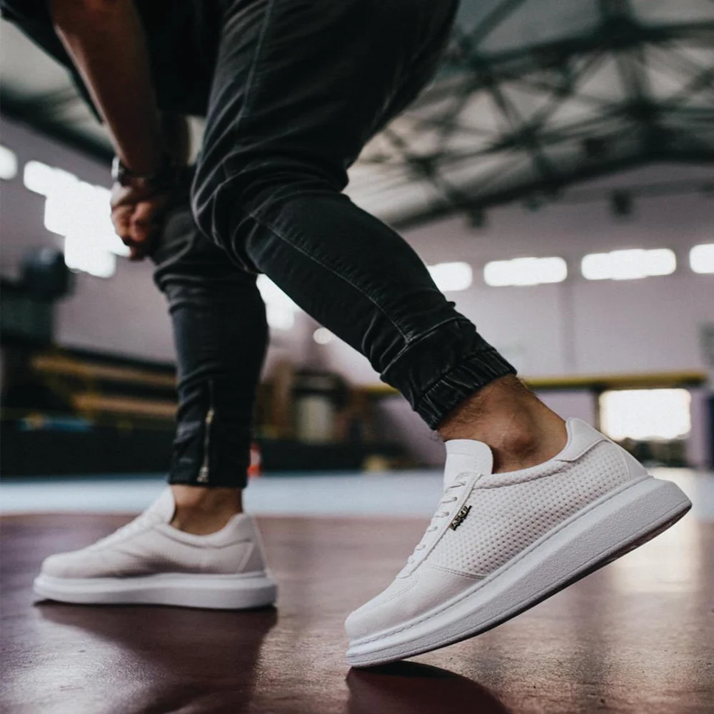Knack Yüksek Taban Günlük Ayakkabı 042 Beyaz Şık Tasarım Shoes Men's Sports New Model Casual Stylish