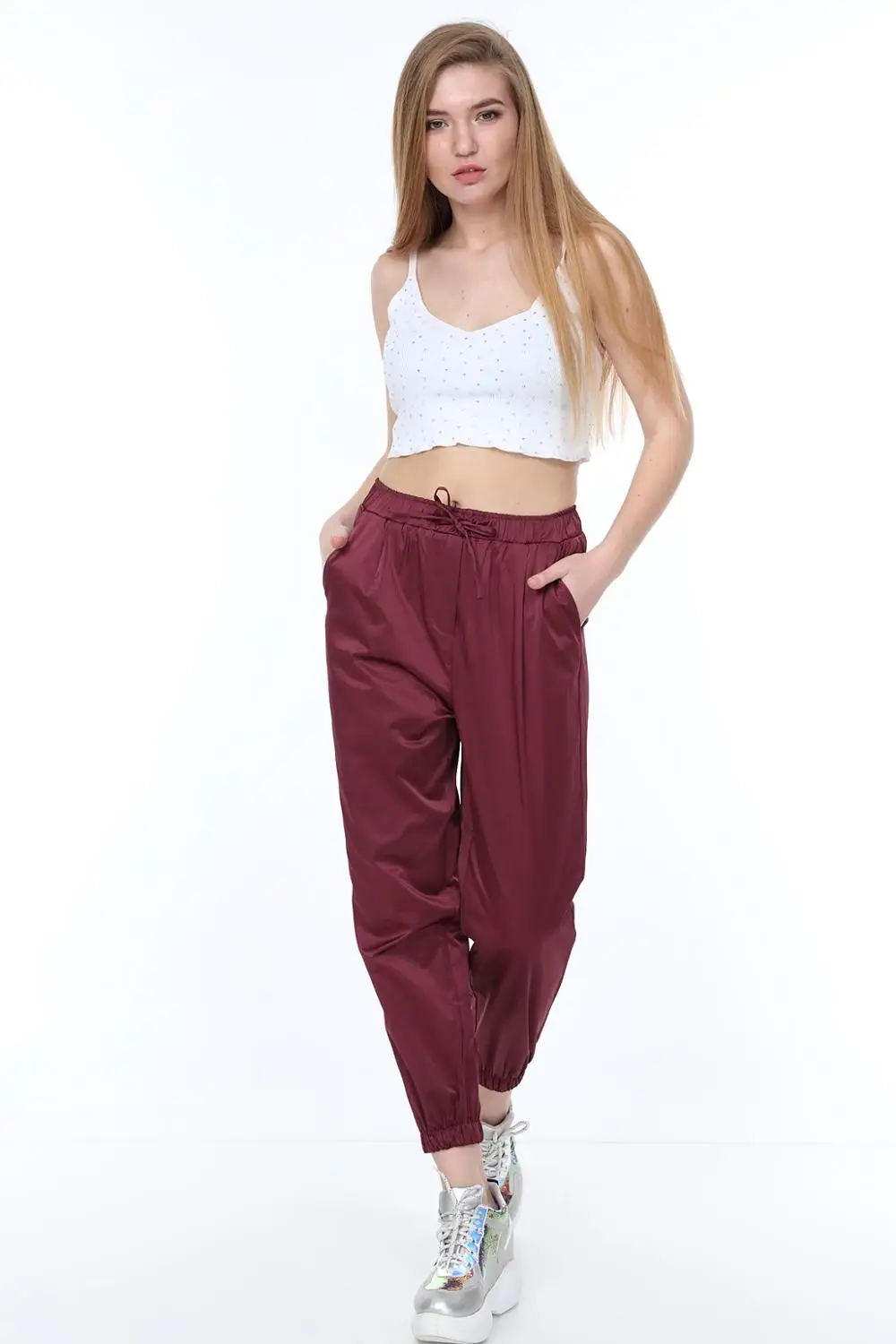

Wholesale 8 Pairs Of Lady Pants Satin Bundle For Boutiques Made in Turkey