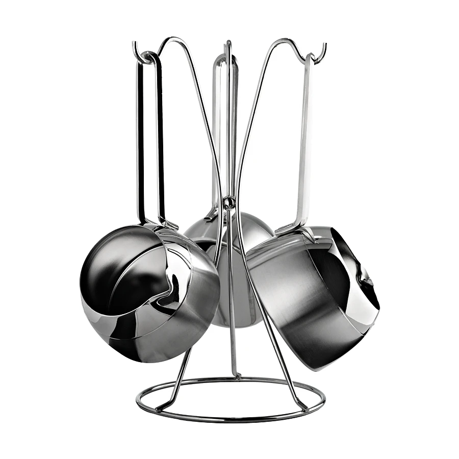 

Emsan Aragon Stainless Steel Coffee Pot Set 3 Coffee Pots in 3 different sizes 1 Hanger