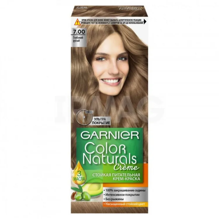 Garnier Color Naturals Стойкая питательная крем-краска для волос оттенок 7.00 глубокий русый