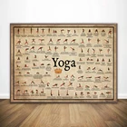 Тренажерный зал Йога Аштанга поза здоровья плакат печать настенное искусство домашние упражнения Холст Картина Йога Печать гостиная домашний декор стен