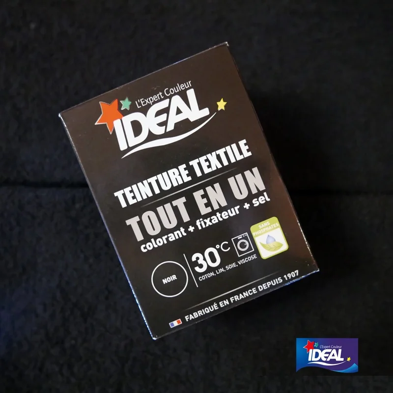 Краска для одежды IDEAL MINI "Все в Одном" окрашивания и тканей черная 230 г. | Дом